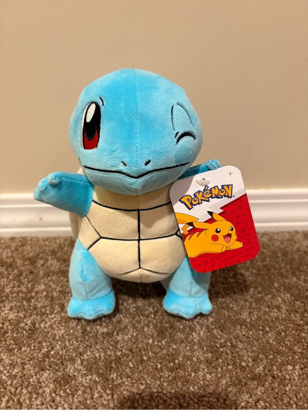 Pokemon Squirtle Plush 8 Inches NWT - Blue and Cream